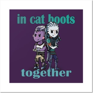 In Cat Boots Together Posters and Art